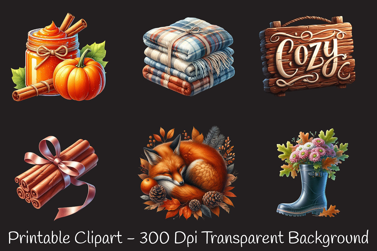 Autumn Aesthetic Elements Clipart, an Illustration by RobertsArt (Photo 7 of 7)