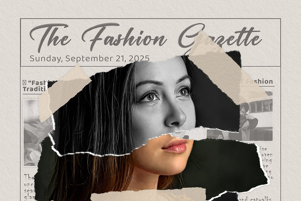 Torn Paper Cut Photo Template, an Action Add-On by MRI STUDIO (Photo 10 of 34)