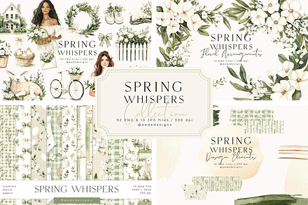 Spring Whispers, a Seasonal Illustration by PeDe Designs