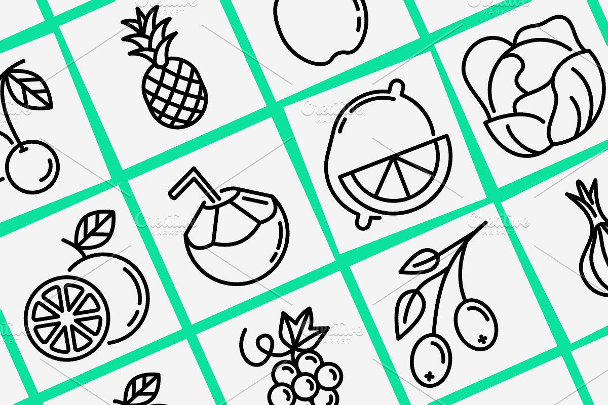 Organic | 25 Thin Line Icons, an Outline Icon by Alex Blogoodf (Photo 9 of 15)