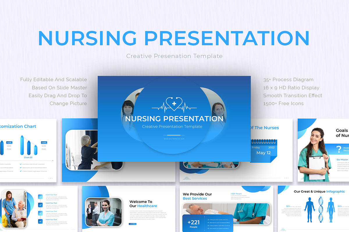 Nursing Presentation Template, a Presentation Template by SlideStack (Photo 1 of 5)