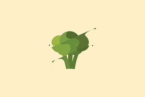 Broccoli vector logo, a Templates & Theme by Himalia1