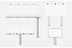 Outdoor billboard, street media, a Technology Illustration by Vector Tradition