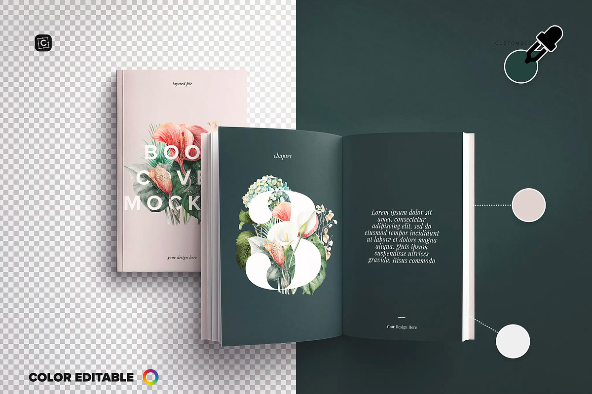 Books Mockup Cover and Open, a Books & Magazine Mockup by Custom Scene (Photo 5 of 8)
