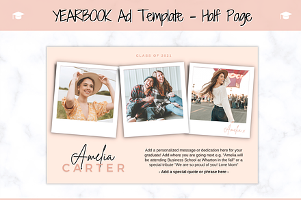 Yearbook Ad Template - Graduate, a Magazine Template by Templatables