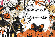 Halloween Witch Clipart, a Decorative Illustration by BigCakeBee (Thumbnail 2 of 3)