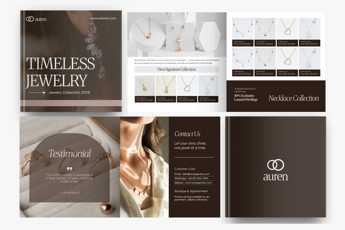 Luxury Minimalist Jewelry Catalog, a Brochure Template by twinstd (Photo 6 of 6)