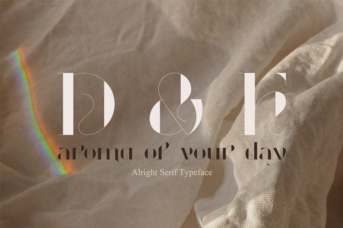 Alright - Elegant Serif Typeface, a Serif Font by Anna Zakharchenko (Photo 4 of 12)