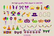 Mardi Gras Parade Graphics Set, a Pattern Graphic by Drafts n Doodles (Thumbnail 2 of 12)