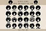 Afro Girl SVG Bundle of 24 Files, a Person Illustration by VectorMarketplace (Thumbnail 2 of 9)