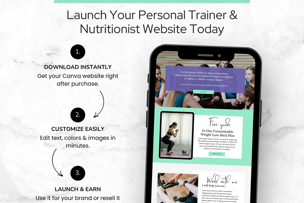 Personal Trainer Canva Website preview 6