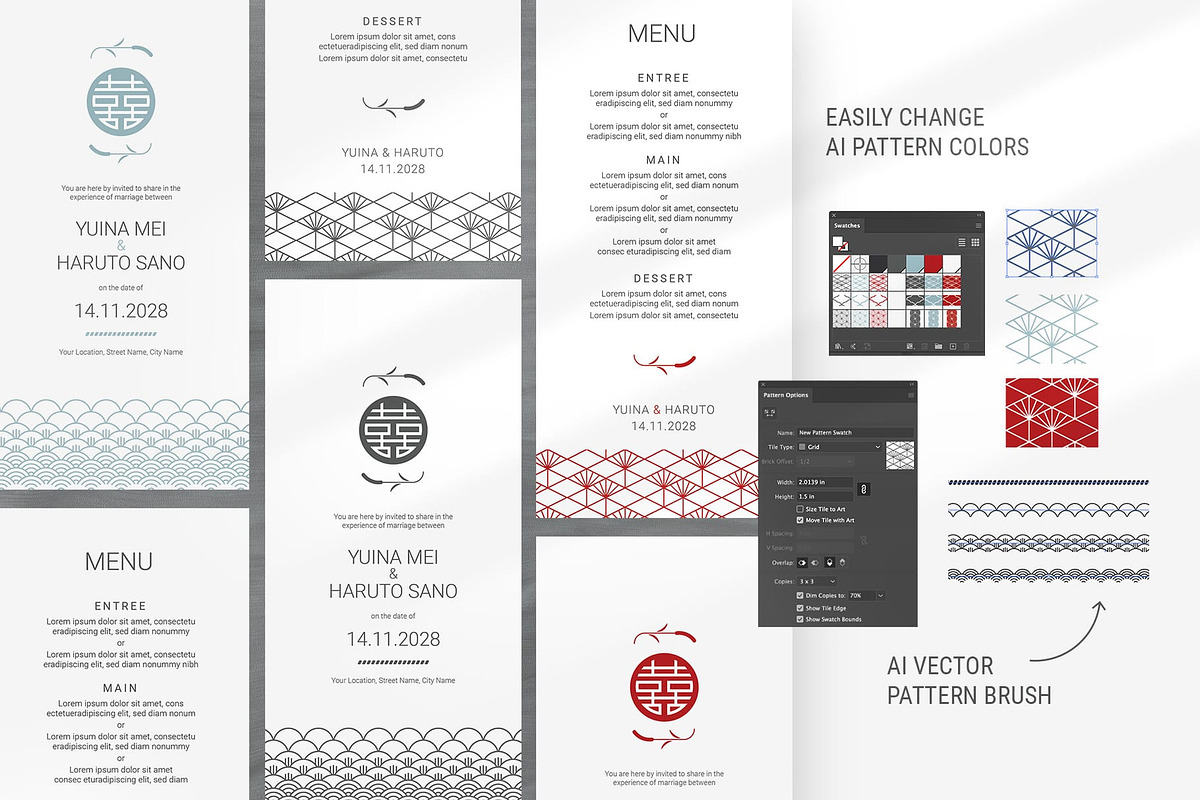 Elegant Wedding Stationery Templates, a Stationery Template by AsianElements (Photo 7 of 10)