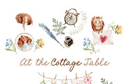 Watercolor Clipart - COTTAGE TABLE, a Decorative Illustration by Beigetime (Thumbnail 9 of 9)