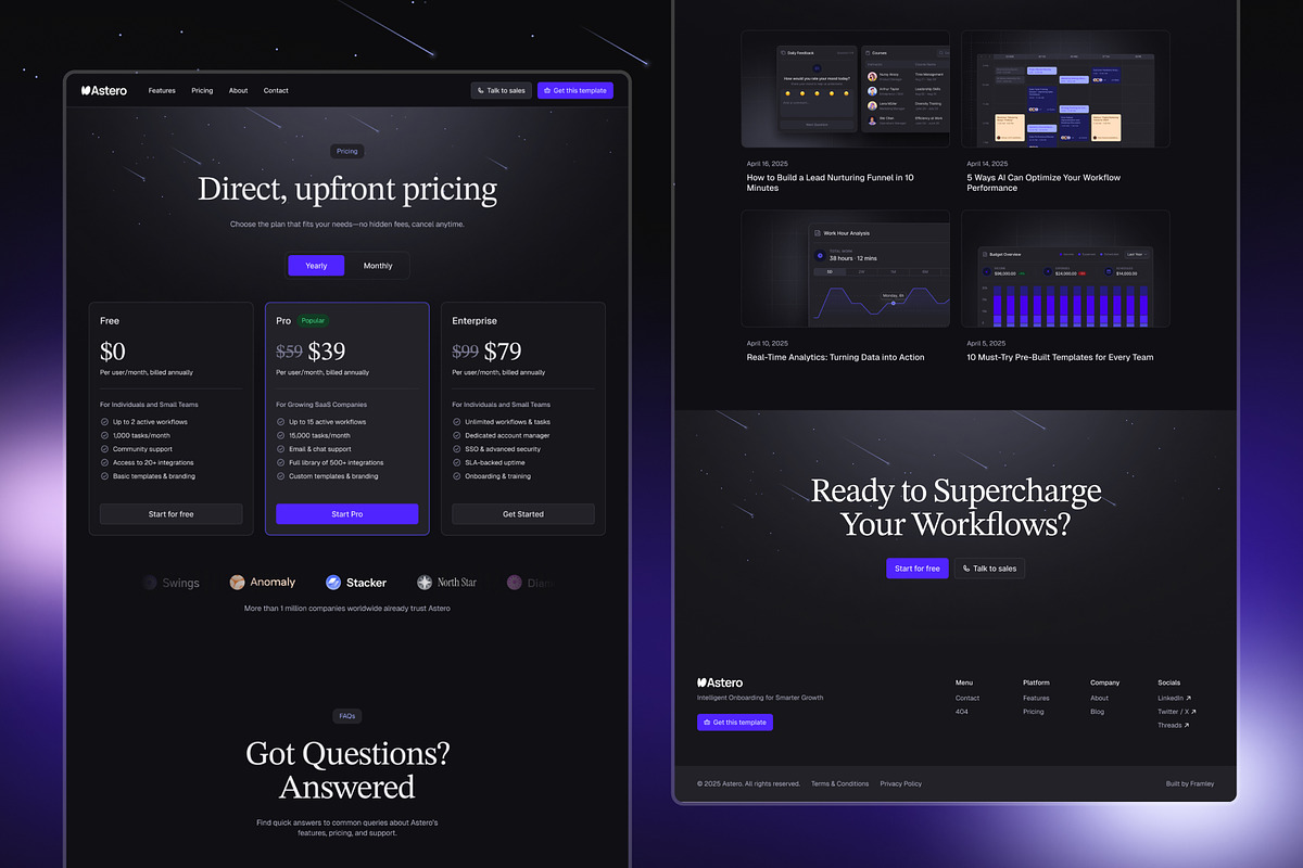 Astero – Framer template for SaaS, a Landing Page Template by Framley (Photo 4 of 4)