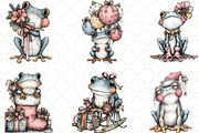 Christmas Frog Clipart, an Illustration by Black Bird Studio (Thumbnail 4 of 6)