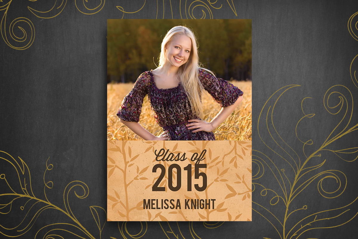 Graduation Invitation (Luxe), a Card Template by Nathan Knight Design (Photo 2 of 3)