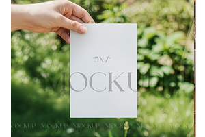 Outdoor Handheld Card Mockup, a Product Mockup by MockupWizard