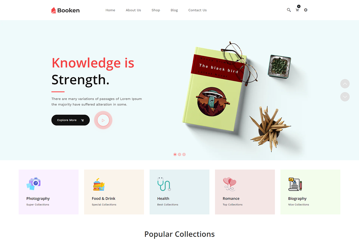 Book Store Shopify Theme - Booken, a Templates & Theme by HasThemes (Photo 1 of 3)