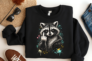 Funny Raccoon Graphic, an Illustration by Design Station