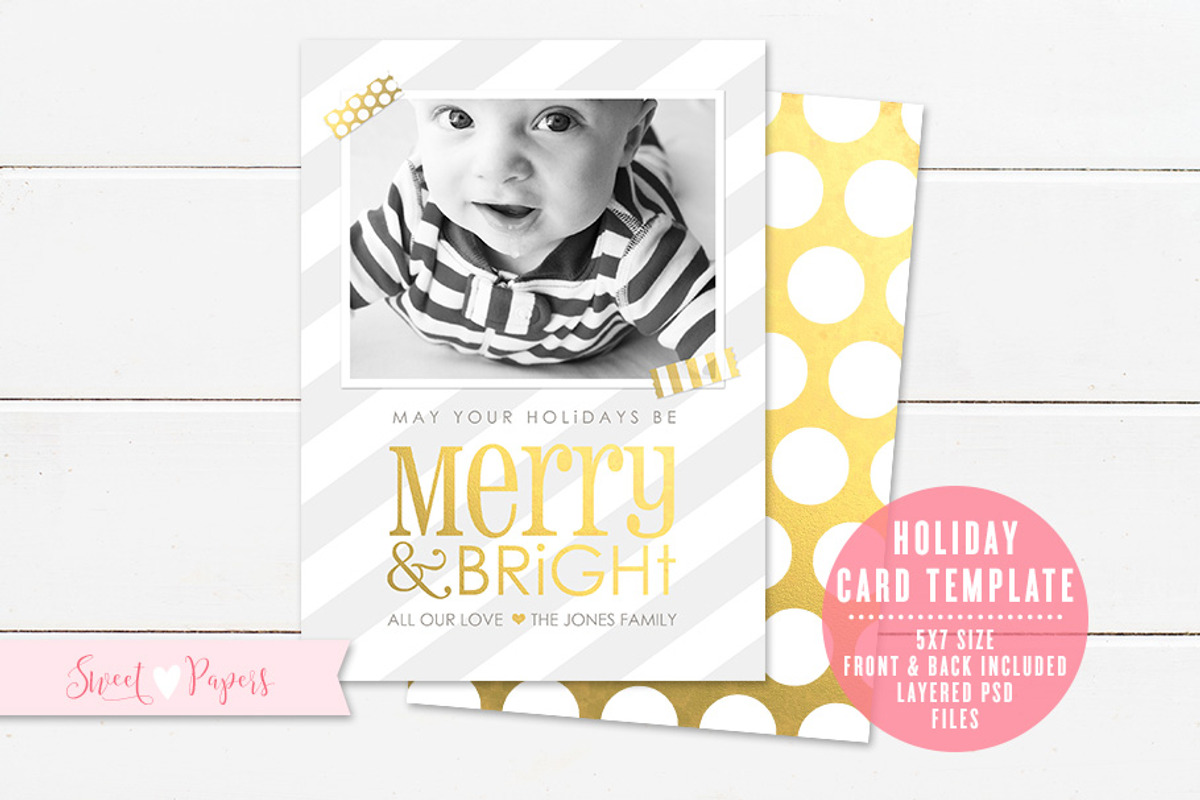 Holiday Photo Card Template, a Card Template by Sweet Papers (Photo 1 of 2)
