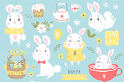 Easter Bunny - spring set, an Animal Illustration by Artnis (Thumbnail 2 of 7)