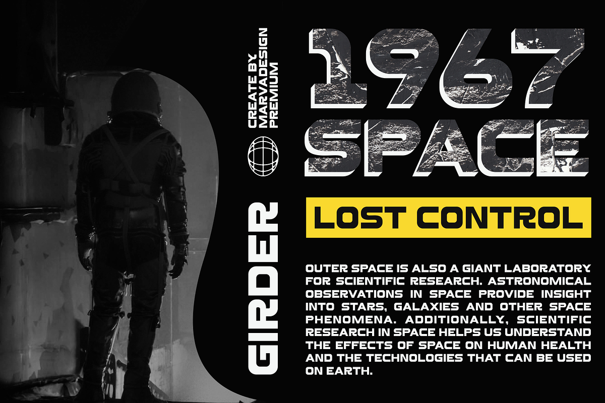 Girder 117 - A Modern Sans Serif, a Sans Serif Font by Marvadesign (Photo 3 of 7)