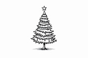 Merry Christmas Tree Clipart Collect, an Illustration by jahid234 (Thumbnail 7 of 21)