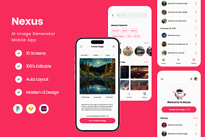 Nexus - AI Image Generator Mobile Ap, an App Template by twinstd