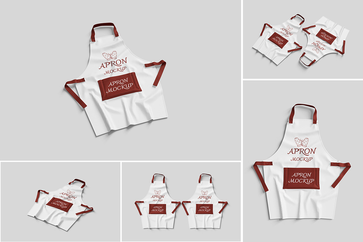 Apron Mockup PSD Branding, an Advertising Mockup by Indah (Photo 1 of 6)