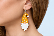 Christmas Gnome Earrings Laser Cut, a Seasonal Illustration by Canvas Craft (Thumbnail 2 of 4)