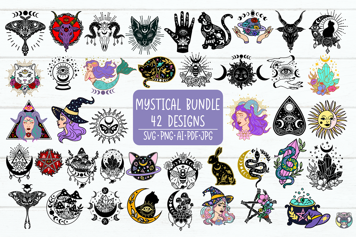 Halloween svg Bundle, Mystical svg, an Object Graphic by HeyLenaArts (Photo 1 of 6)
