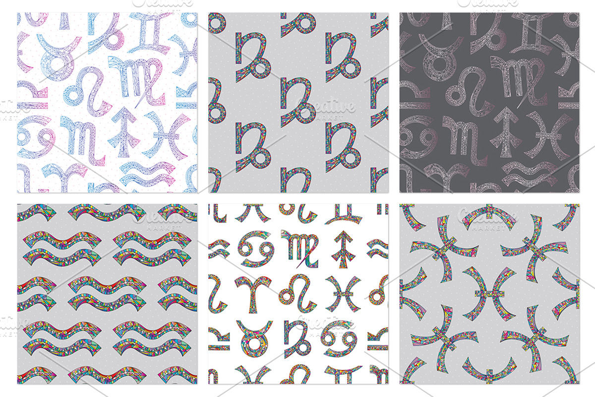 Zodiac signs collection, an Object Graphic by xgart (Photo 7 of 9)