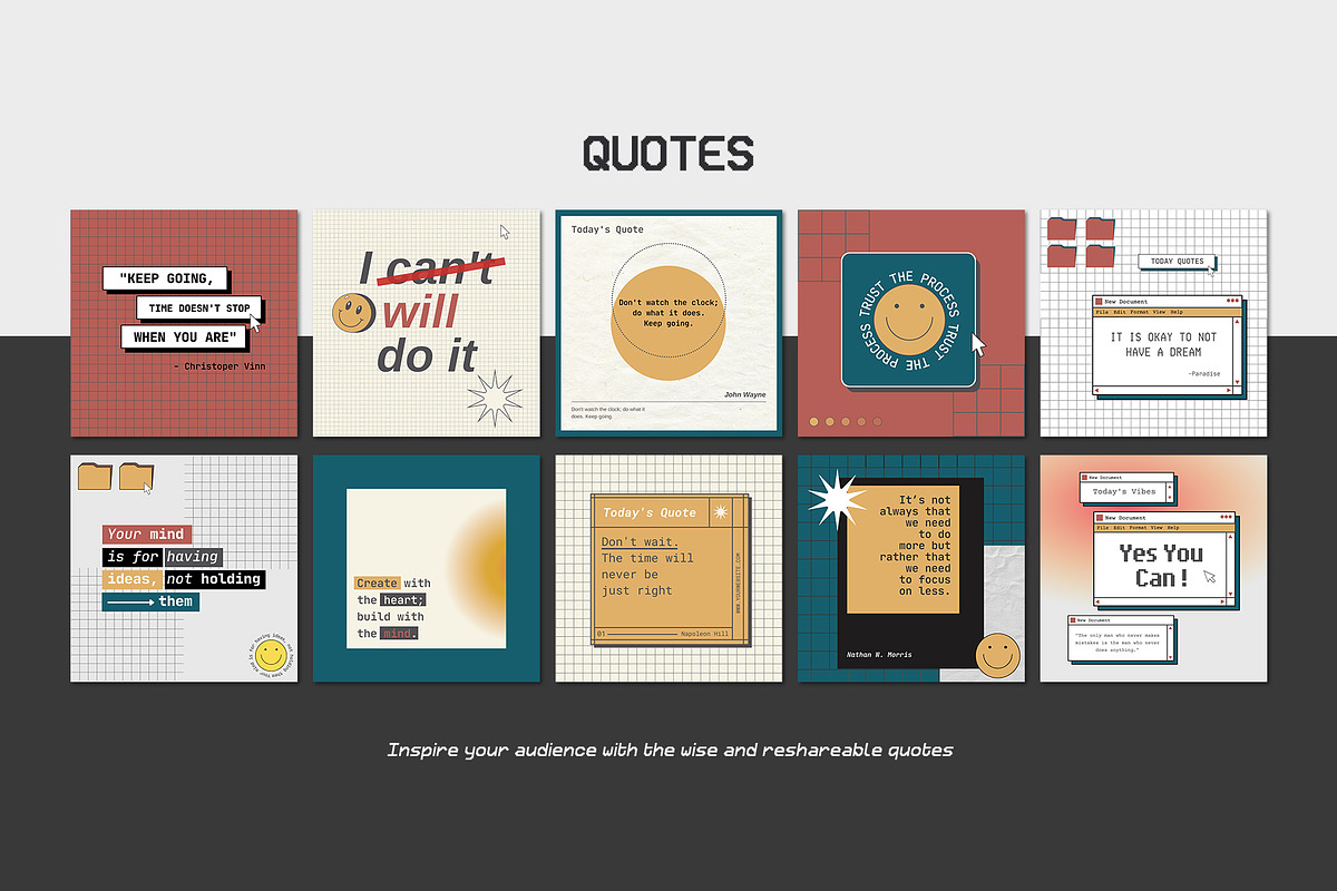 Instagram Engagement Retro CANVA, a Social Media Template by Analogi Studio (Photo 8 of 24)