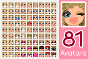 vector BIG avatars SET, a Templates & Theme by WINDmade (Thumbnail 15 of 40)