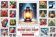 Cozy Holiday Mail Stamp Collection, an Illustration by RobertsArt (Thumbnail 1 of 5)