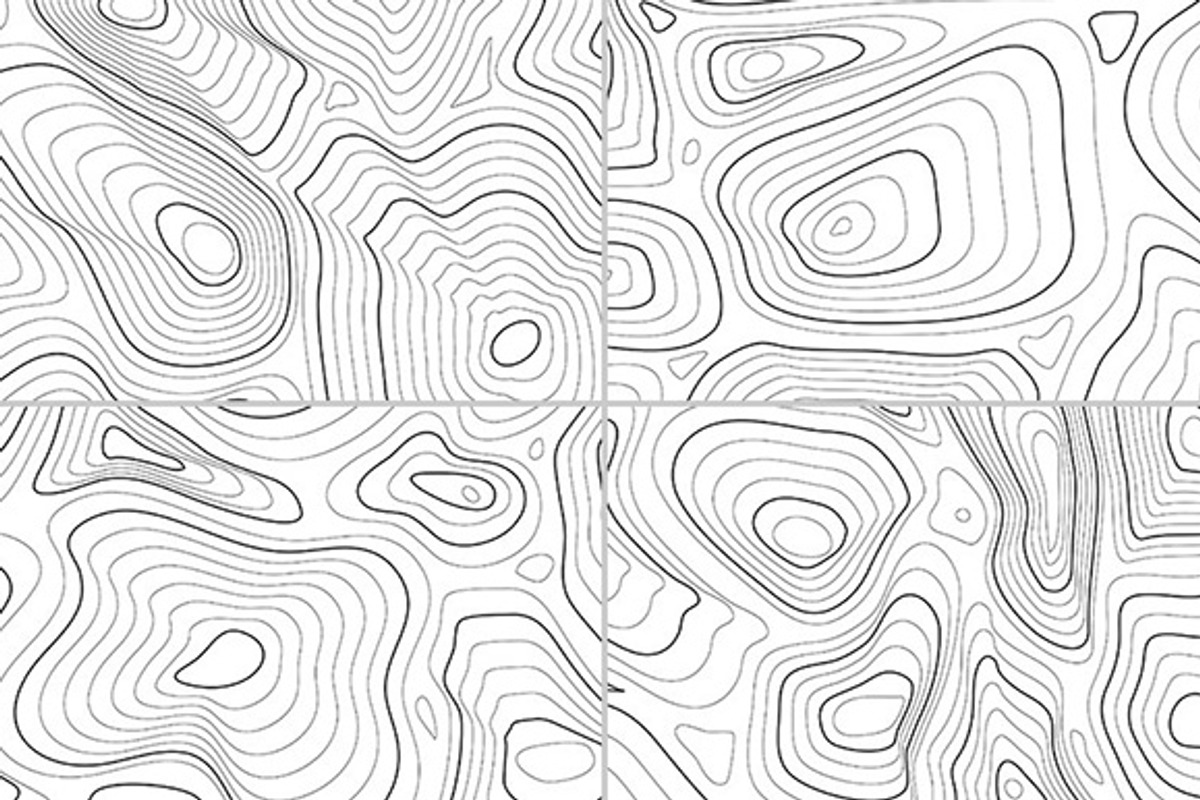 8 Vector Topographic Map Contours preview 5
