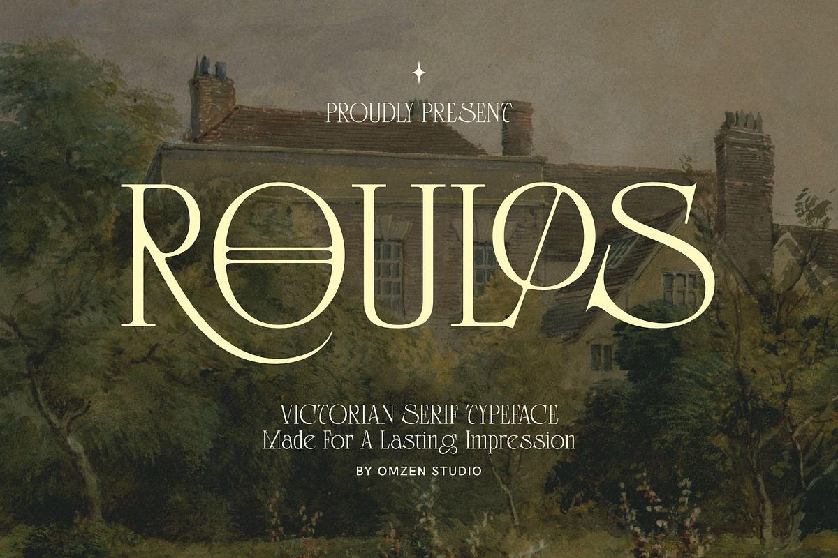 Roulos | Vintage Serif Display Font, a Serif Font by BlancaLab Studio (Photo 1 of 8)