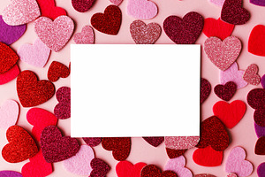 Happy Valentine's day greeting card! Empty card with space for t, a Holiday Photo by Sonjachni