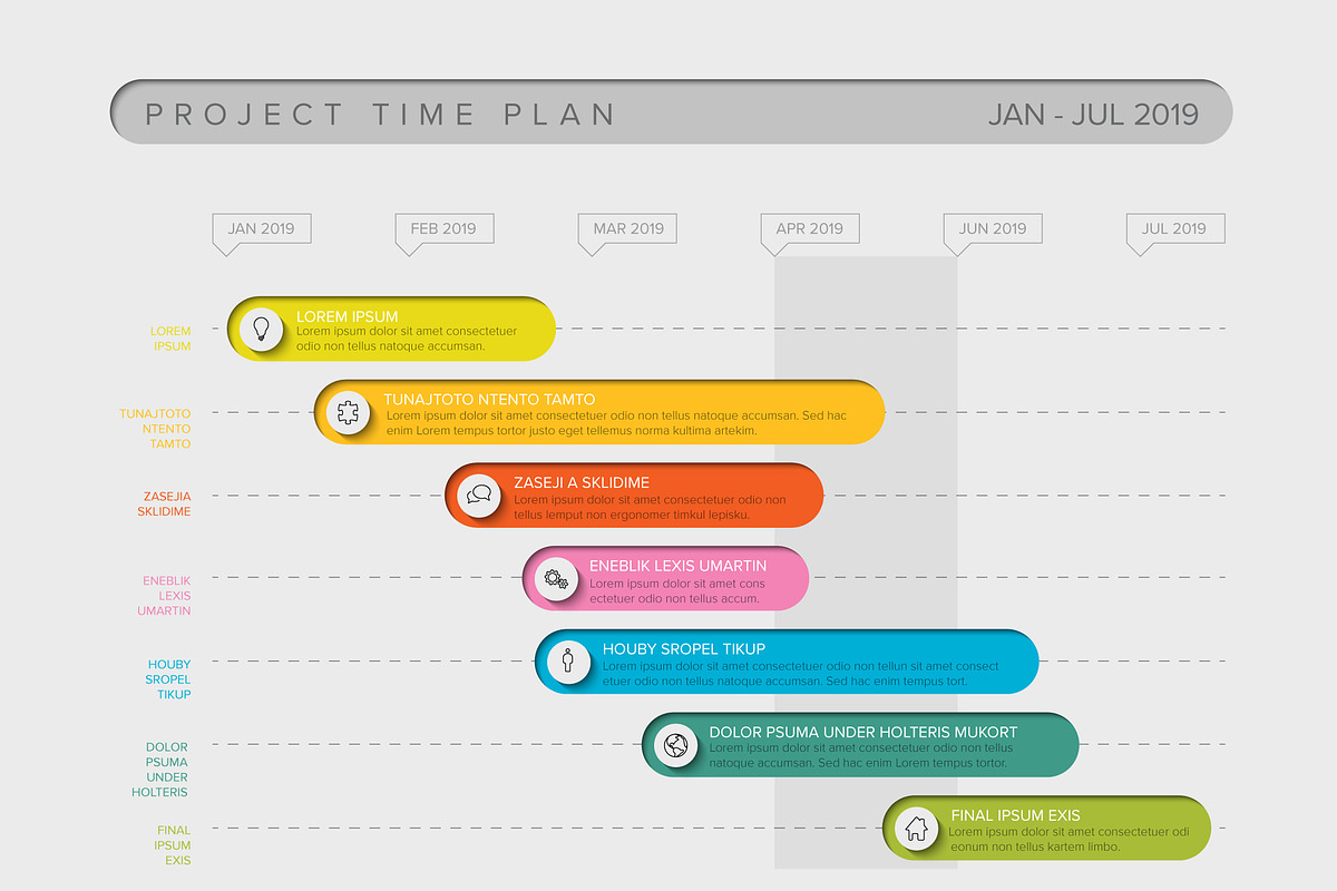 Gantt project production timeline, a Presentation Template by Orson