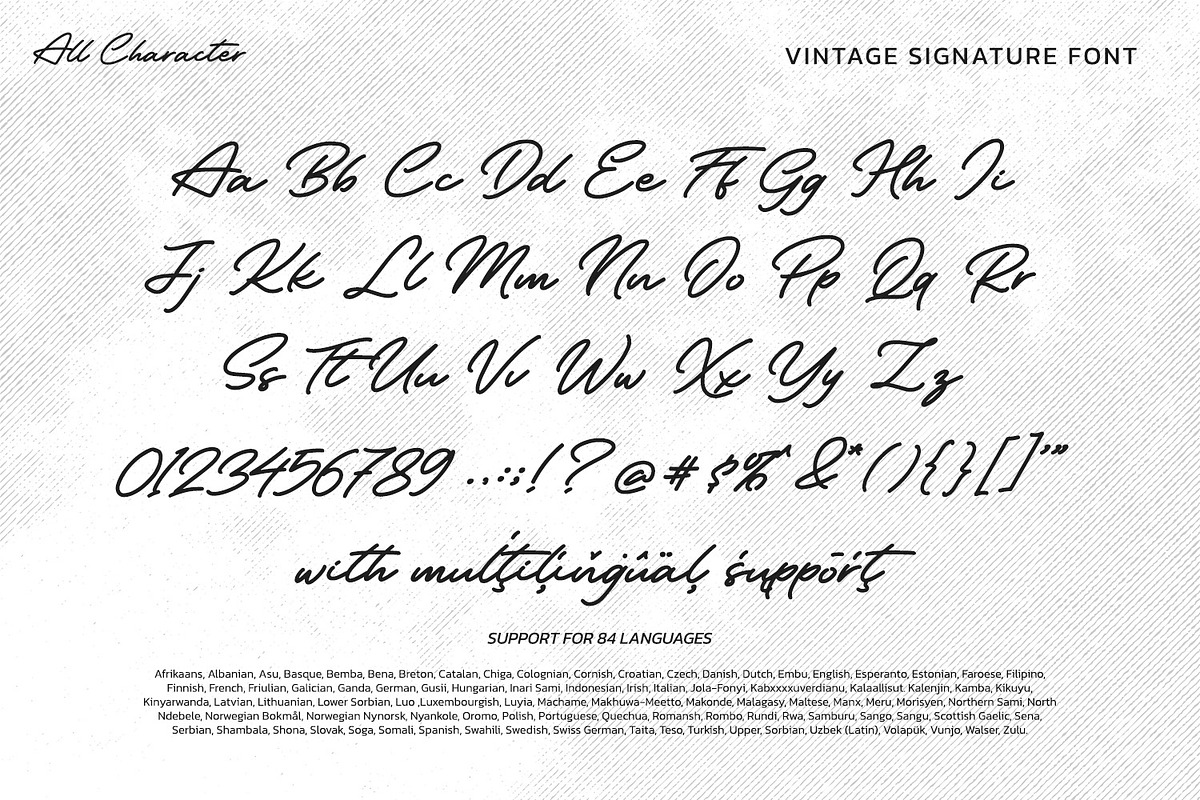 Vintage Signature, a Script Font by Vintage Division (Photo 9 of 10)