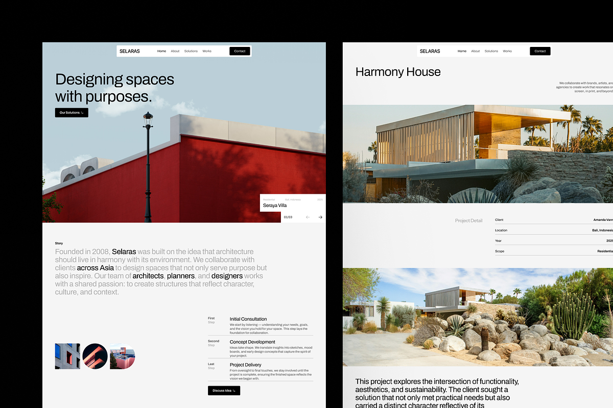 Architecture Website Framer Template, an UI Kit Template by Rozepaars Design (Photo 2 of 5)