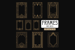 Elegant Art Deco 9 vertical Frames