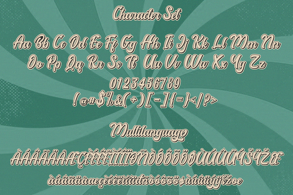 Degdegan Bold Script Retro, a Script Font by Haksen (Photo 10 of 11)