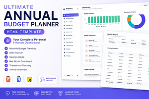 Annual Budget Planner HTML Template, a HTML Template by Creative House