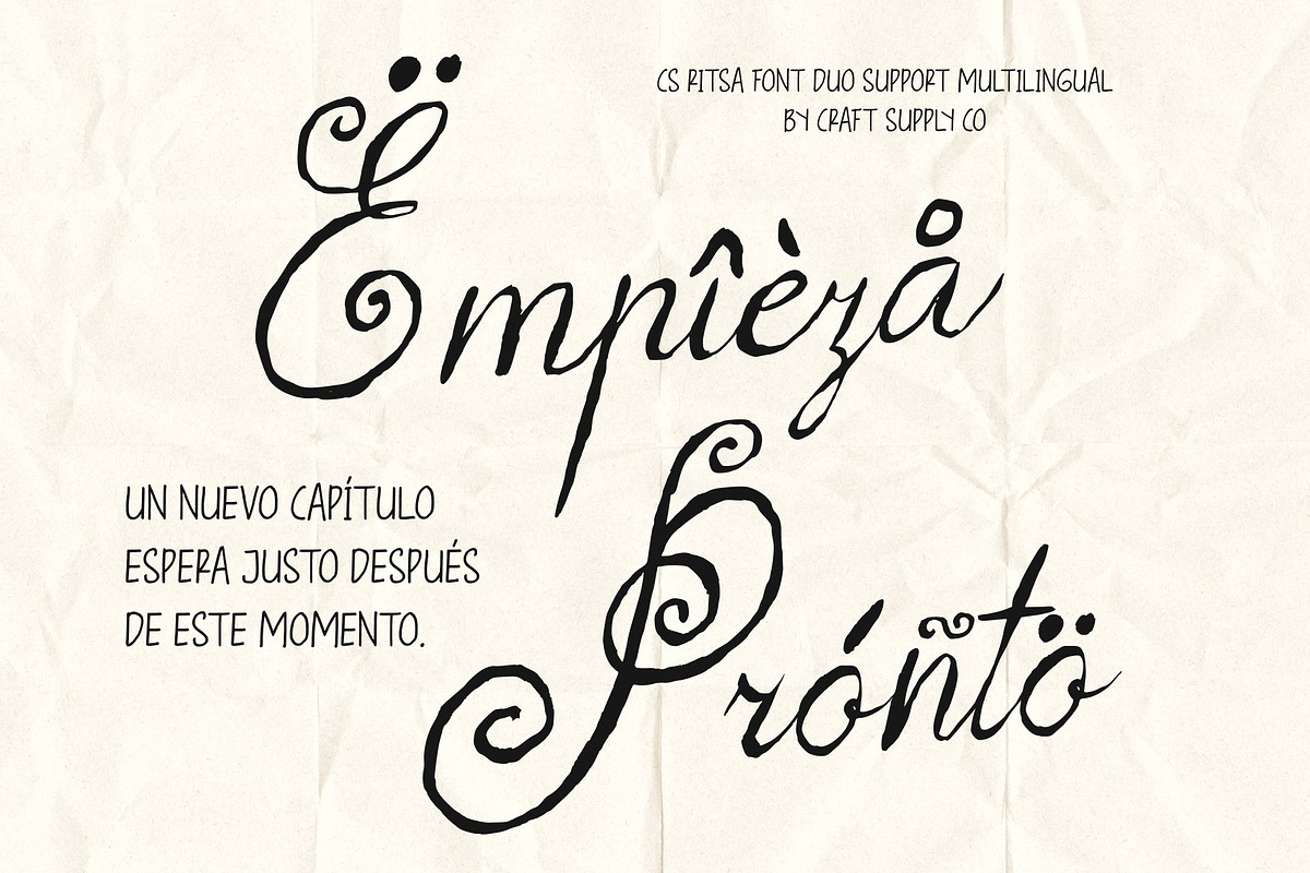 CS Ritsa - Font Duo, a Handwritten Font by Craft Supply Co. (Photo 6 of 8)