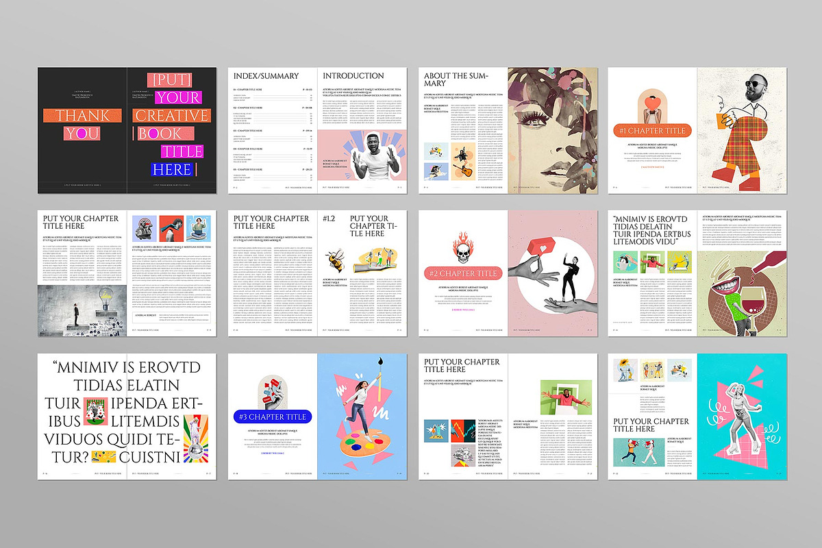 Book Title Layout Design Template, a Magazine Template by ElvinPrint