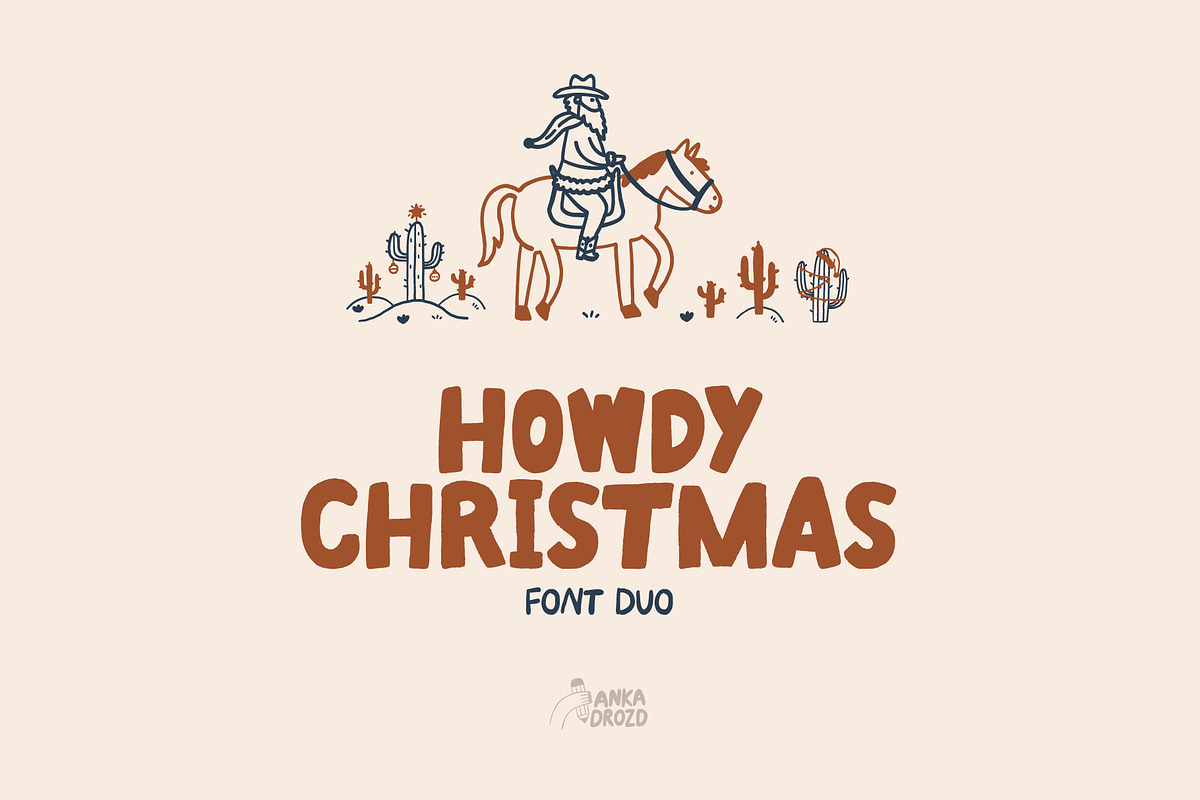 Howdy Christmas, a Handwritten Font by AnkaDrozd (Photo 1 of 7)