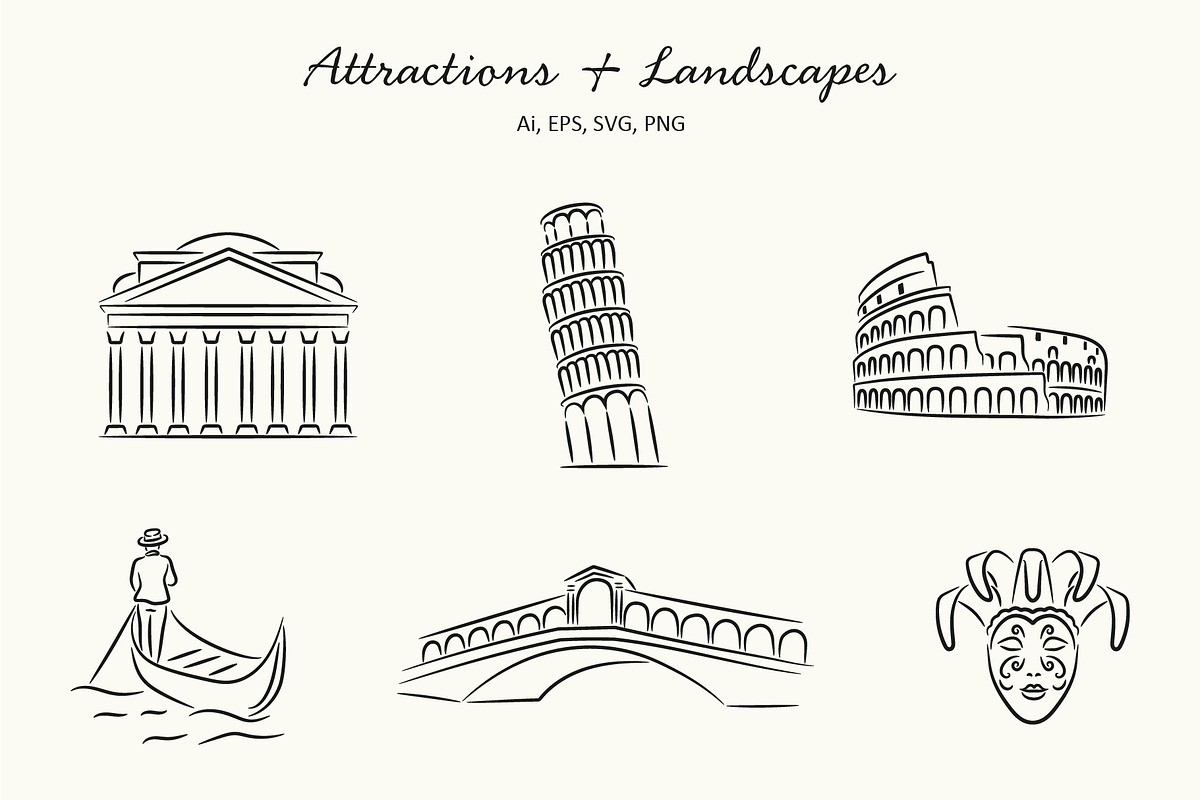 La Dolce Vita Hand-Draw Collection, an Object Illustration by NatalieArtShop (Photo 10 of 14)