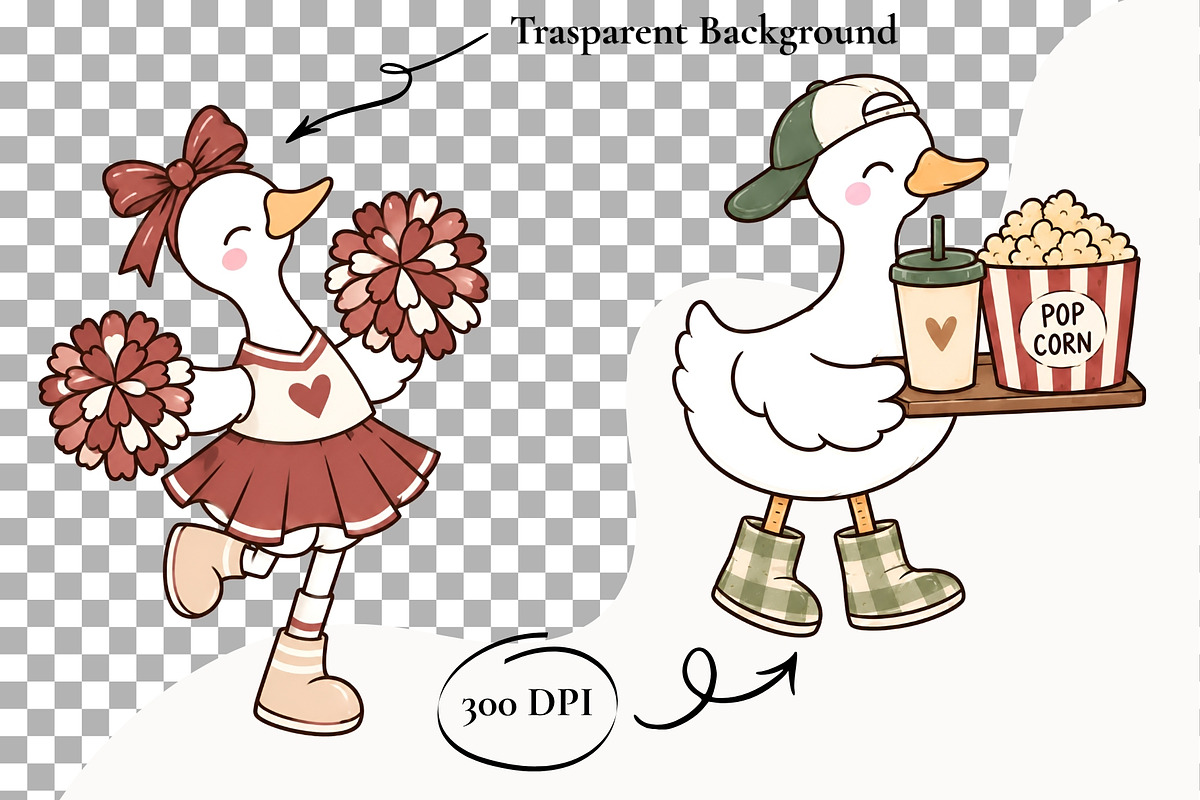 Football Season Clipart Silly Goose, a Sport Illustration by SugarCloudStudioArt (Photo 2 of 6)