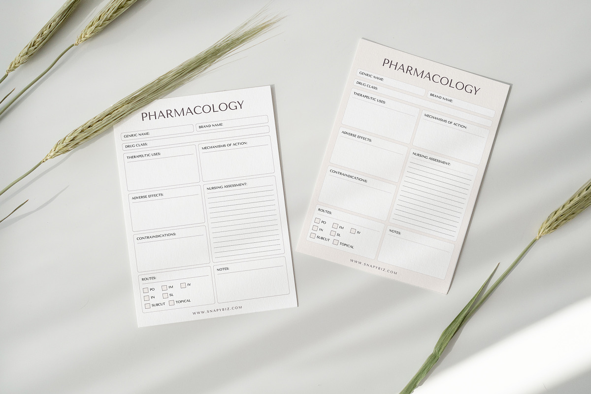 Canva Pharmacology Nursing PDF, a Stationery Template by Snapybiz (Photo 4 of 11)